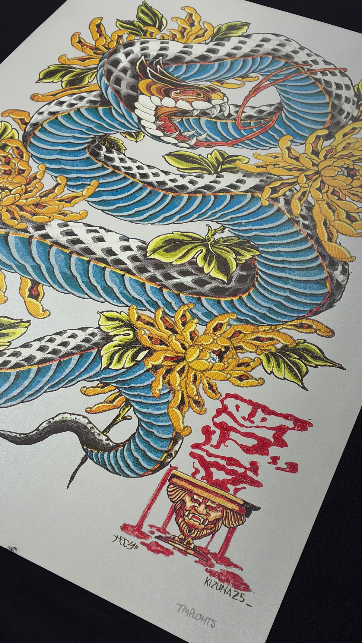 SERPIENTE / colab by TEMPLO TATTOO serigrafia CMYK