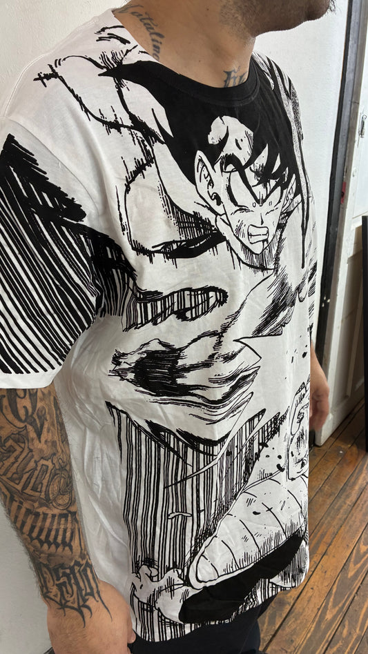 DRAGON BALL Z / GOKU´S REVENGE FULL PRINT polera BLANCA