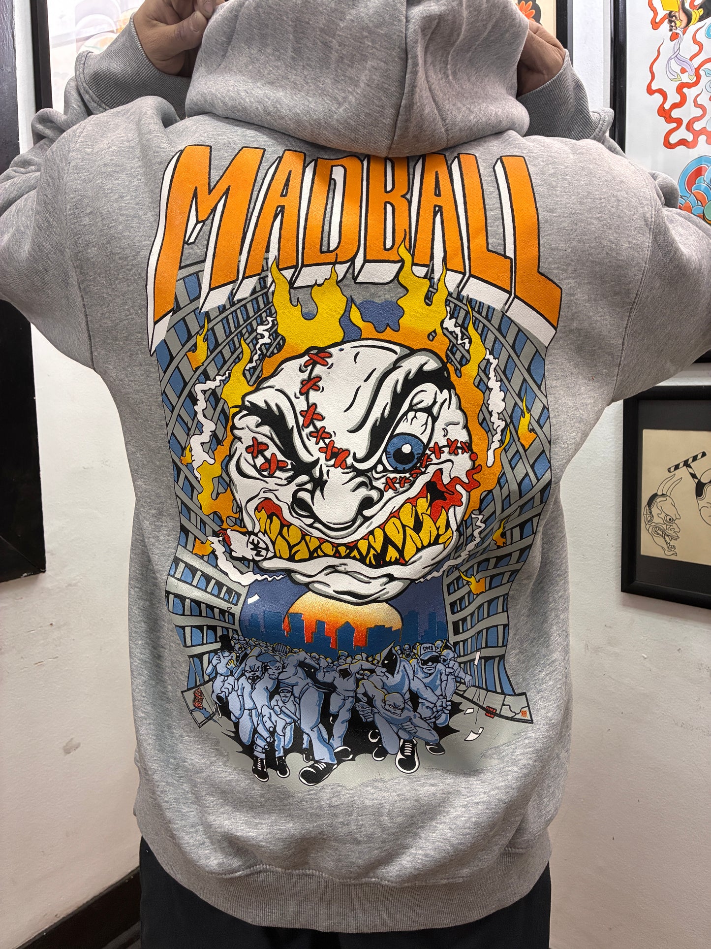 MADBALL mayor mayo HC 4 HC colab HOODIE GRIS MELANGE