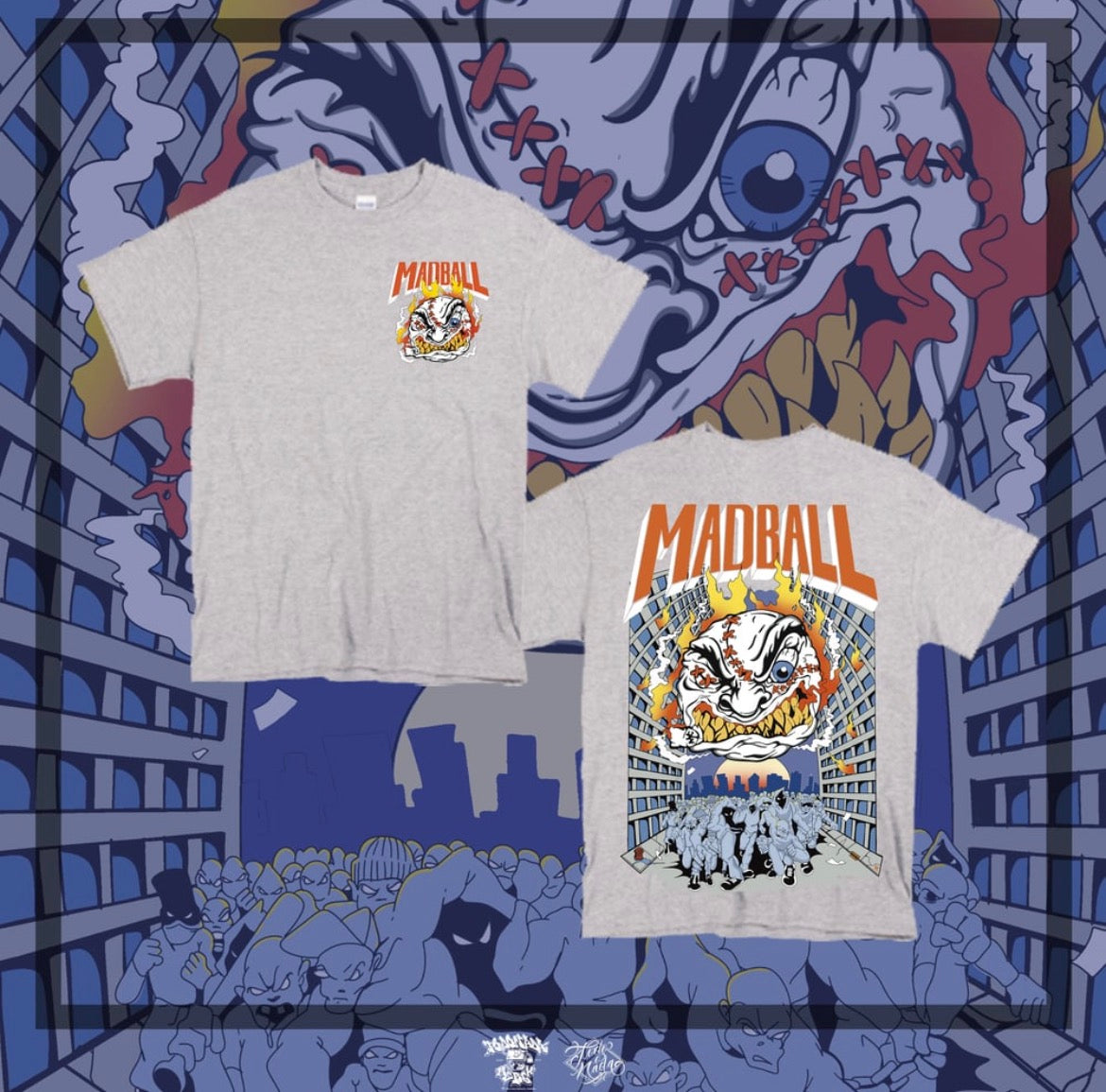 MADBALL mayor mayo HC 4 HC colab polera GRIS