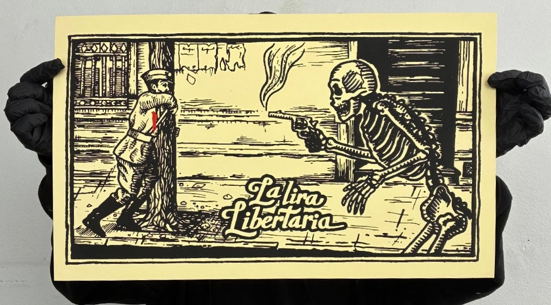 LA LIRA LIBERTARIA arte homonimo / serigrafias unicas copias taller