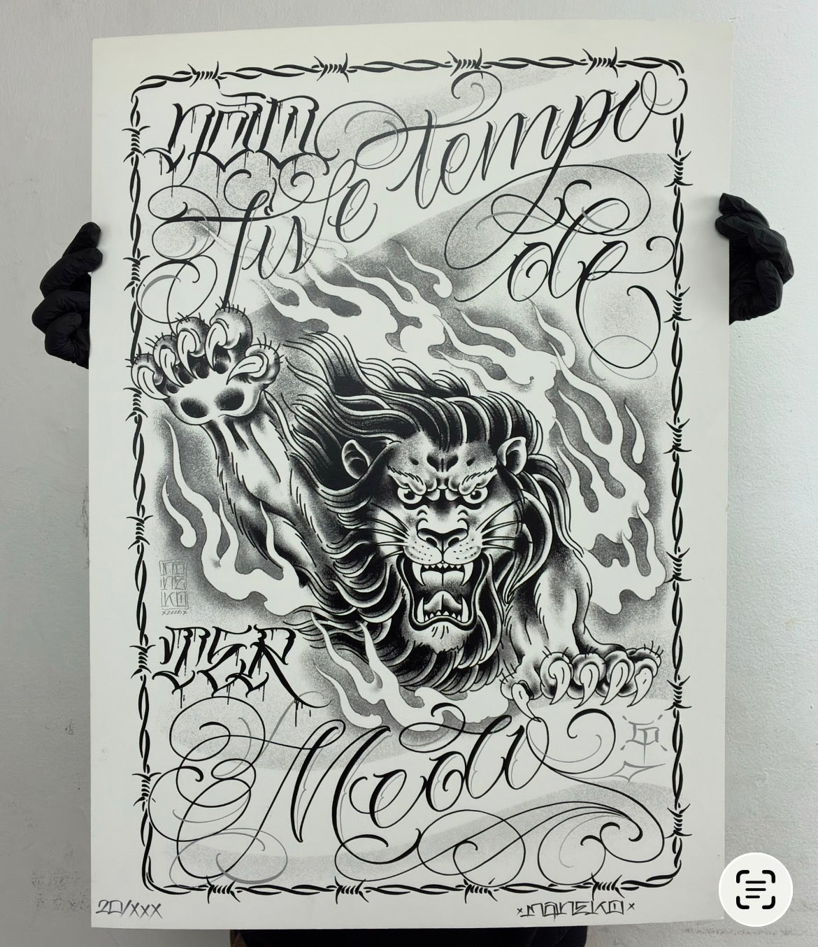 Não tive tempo para ter medo / Serigrafia colab by X MANEKO X ( brasil )