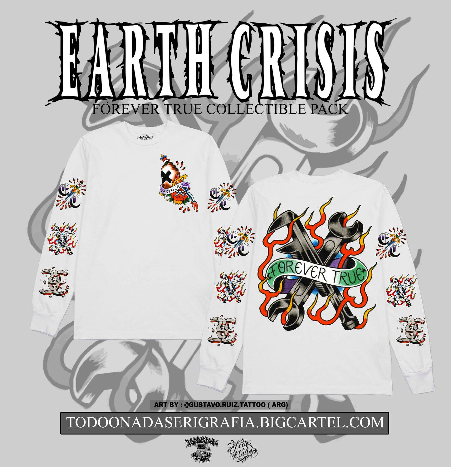 EARTH CRISIS / FOREVER TRUE PACK / BLANCA MANGA LARGA