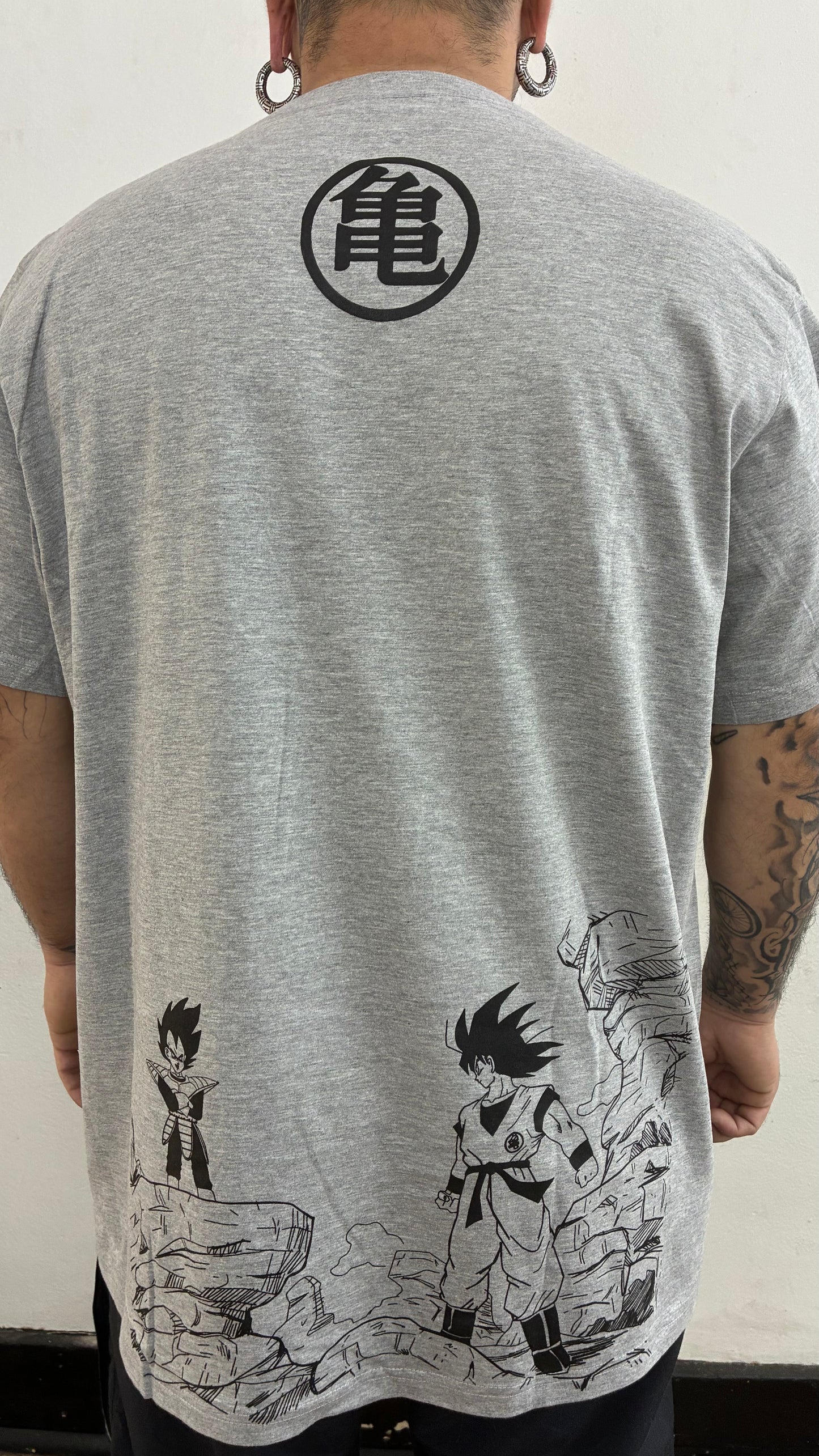DRAGON BALL Z  / GOKU´S REVENGE FULL PRINT polera GRIS