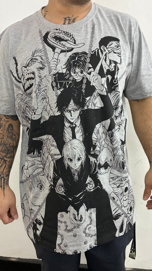HUNTERXHUNTER / GENEI RYODAN FULLPRINT polera GRIS