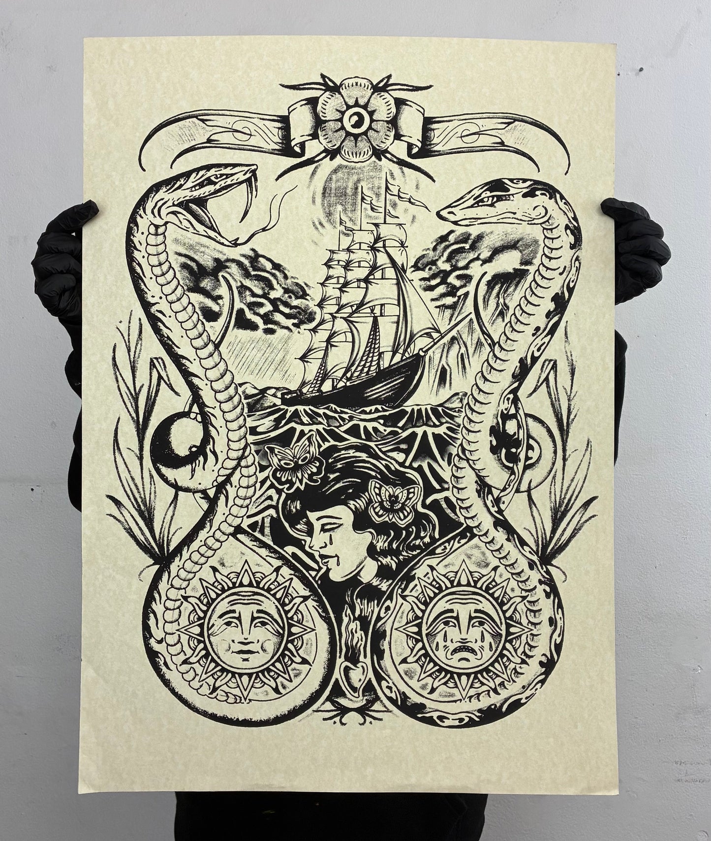 TE ESPERO SIEMPRE serigrafia colab by caliban alonso / COPIA UNICA