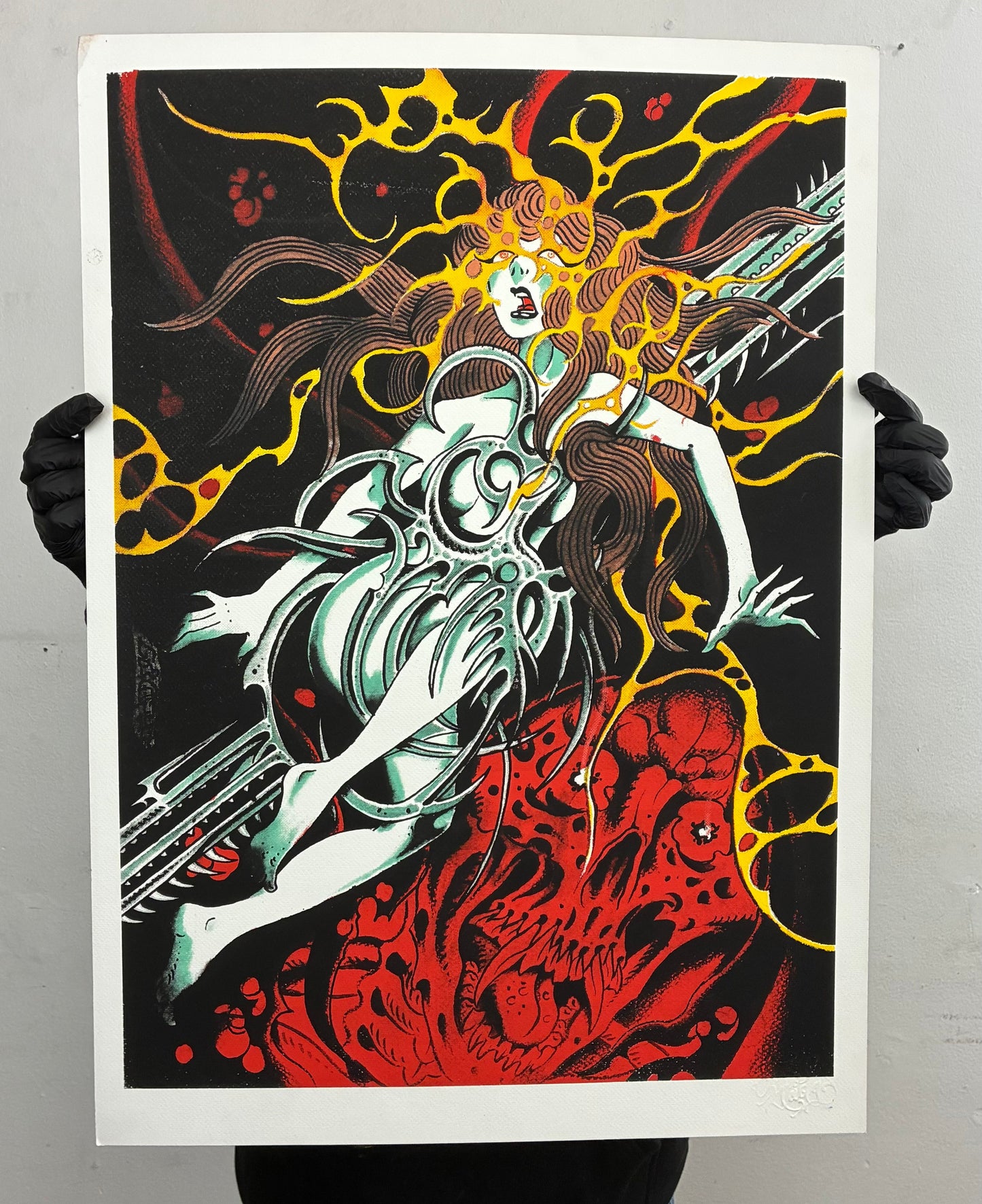 DEAD serigrafia colab by Vomitvessel COPIA UNICA TALLER