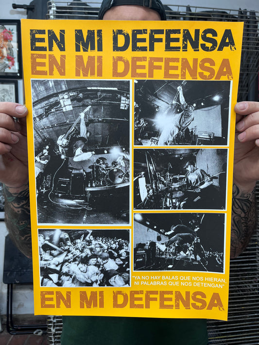 EN MI DEFENSA / POSTER EN SERIGRAFIA 35 X 50 , 3 TINTAS