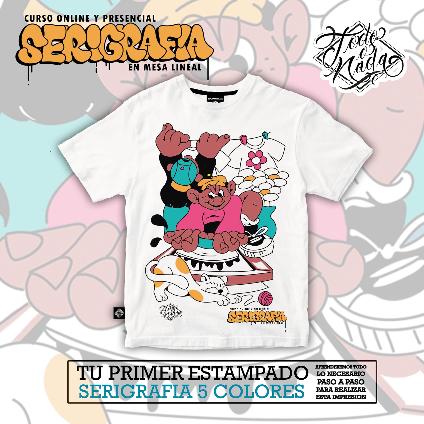 SERIGRAFÍA EN MESA LINEAL 2026, version N 37 / CURSO ONLINE Y PRESENCIAL