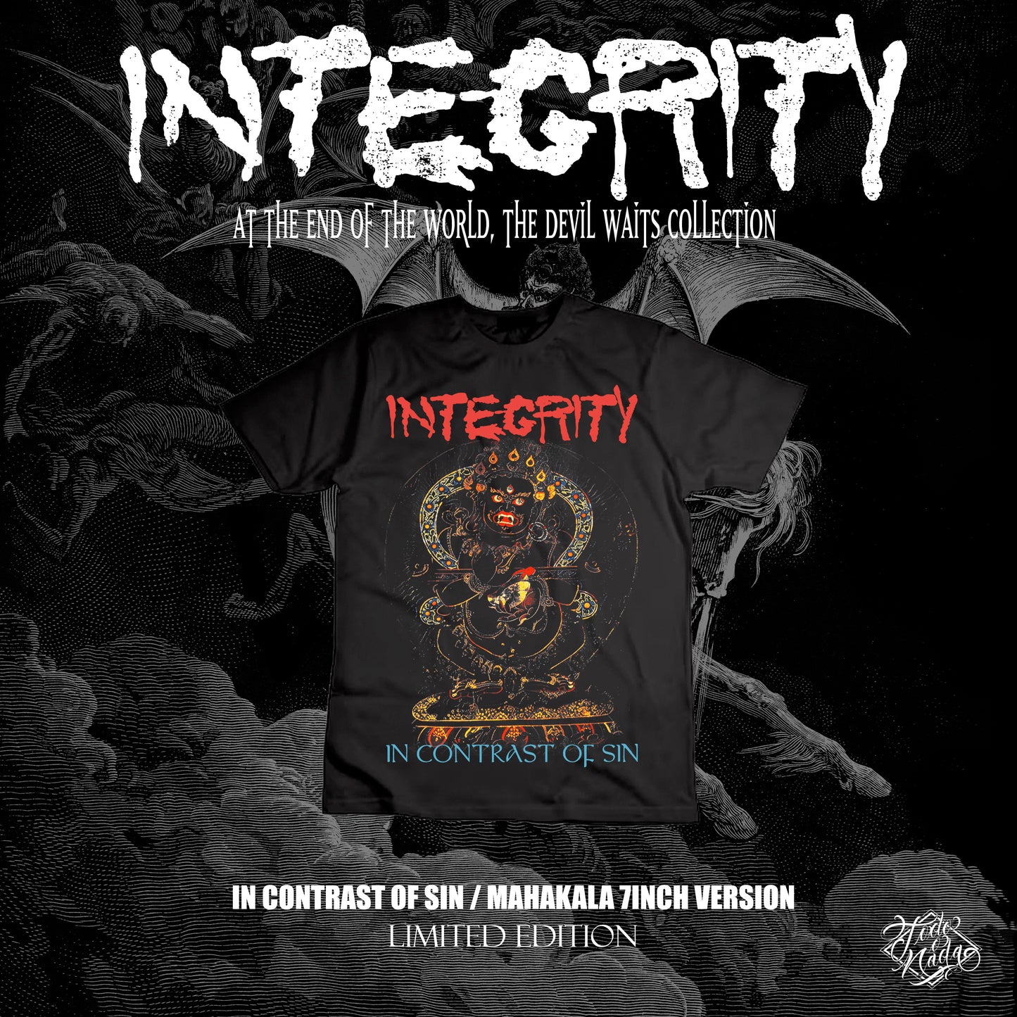 INTEGRITY in contrast of sin Mahakala rare t shirt
