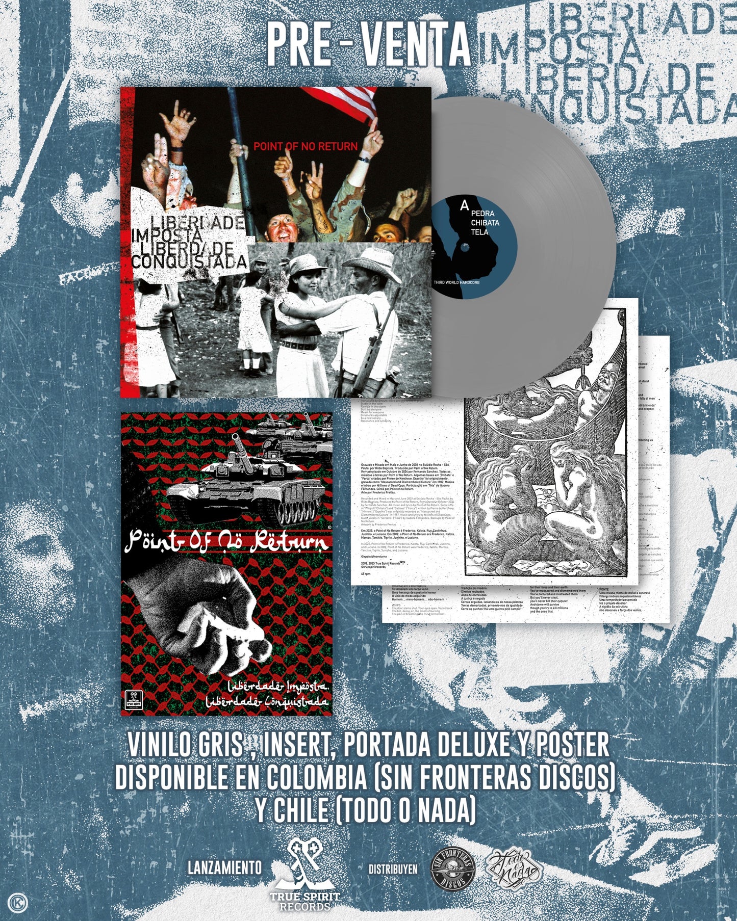 Xpoint of no returnX/ Liberdade imposta, liberdade conquistada LP PRE ORDEN edición limitada color gris