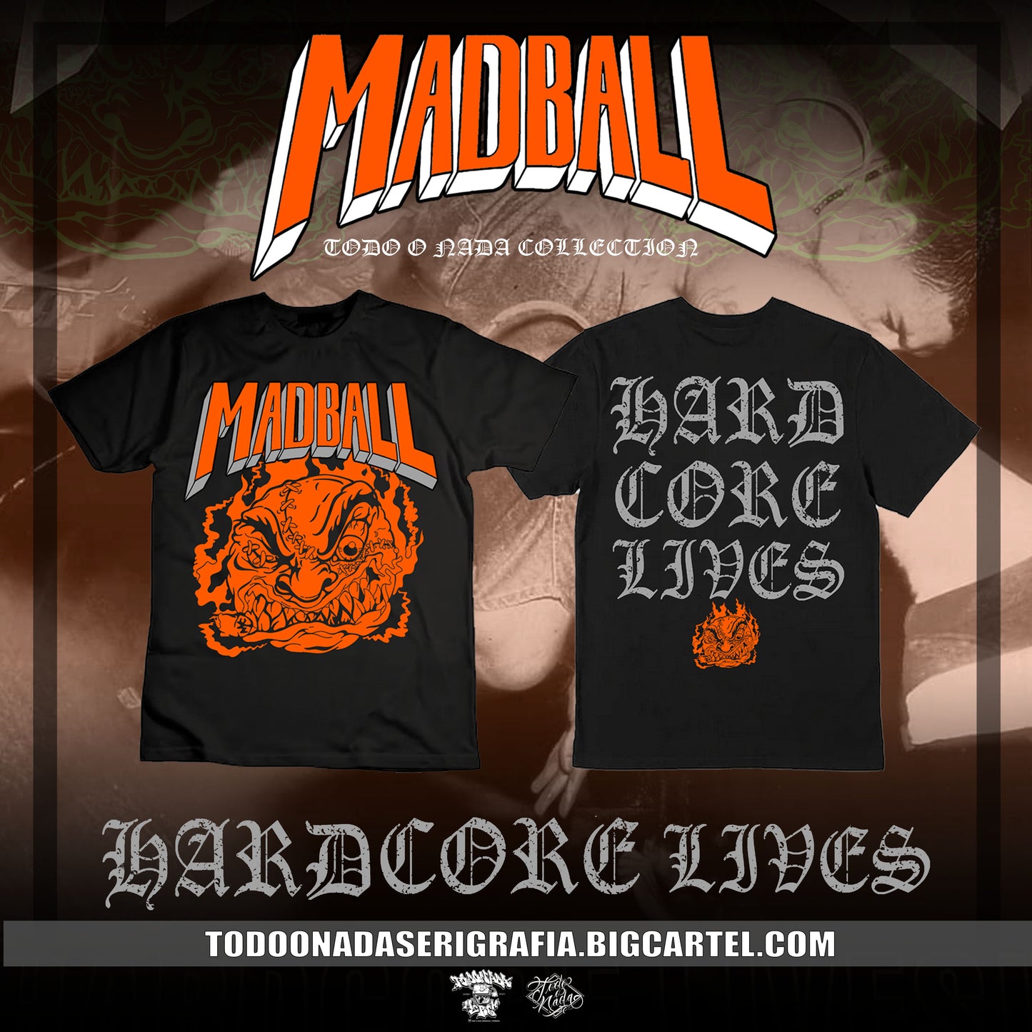 MADBALL hardcore lives / polera negra