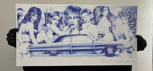 THE LAST CRUISING serigrafia colab by YEI TATTS copia unica