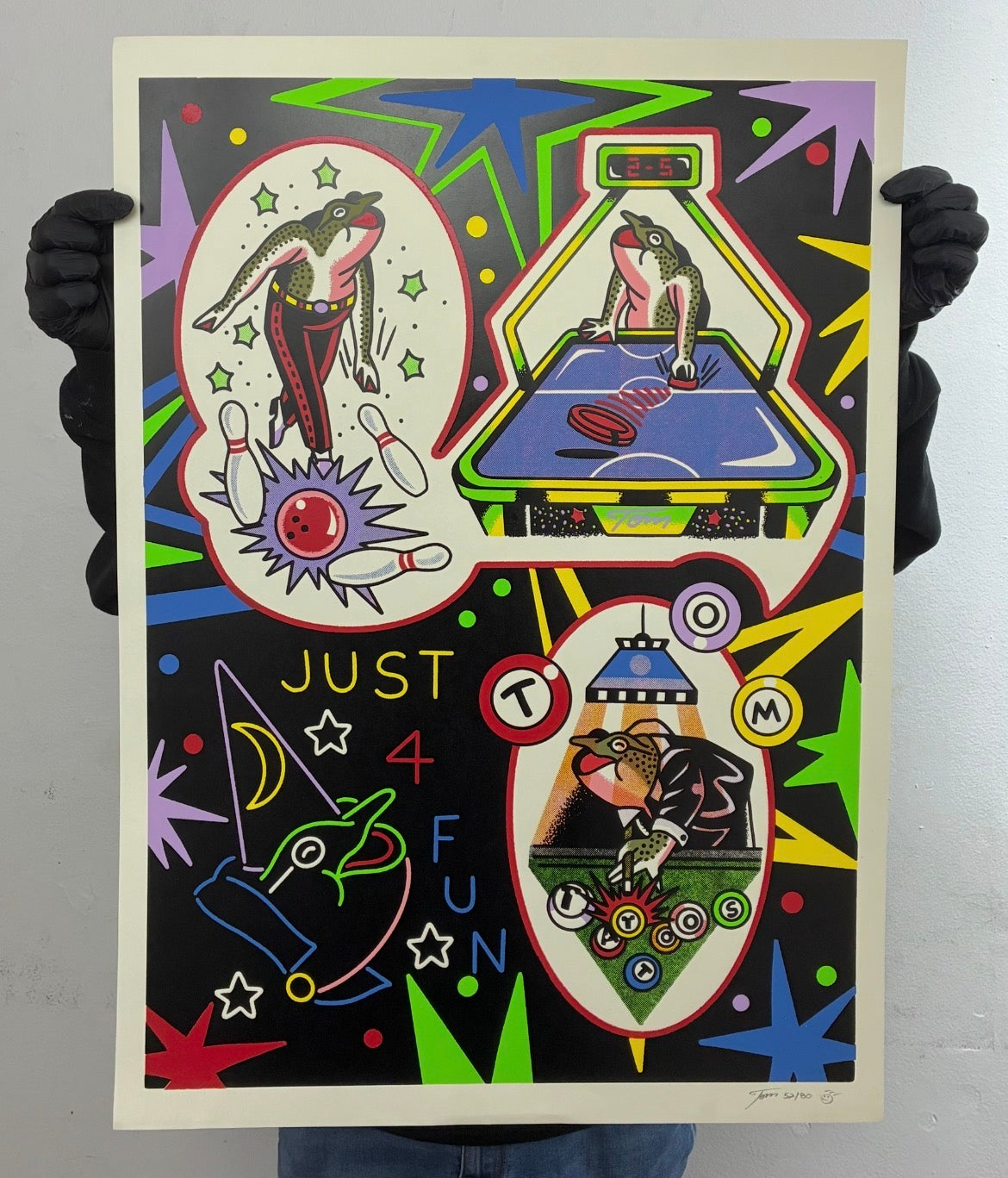 MR FROG BOWL  serigrafia colab by TOMXX 8 tintas