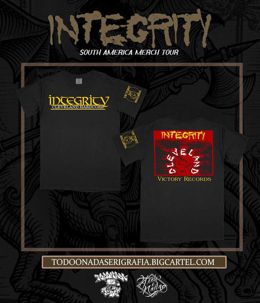 INTEGRITY/ CLEVERLAND HARDCORE  black t shirt