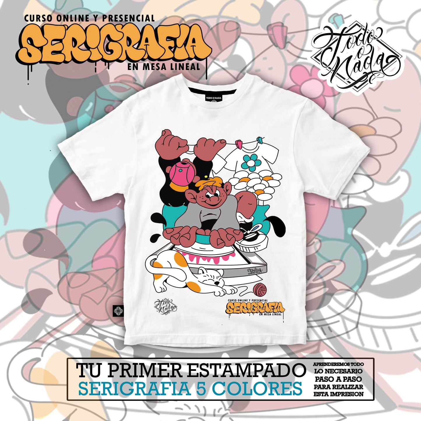 ( INICIO 9 JULIO 2026) CURSO SERIGRAFÍA EN MESA LINEAL  version N 38 / ONLINE Y PRESENCIAL