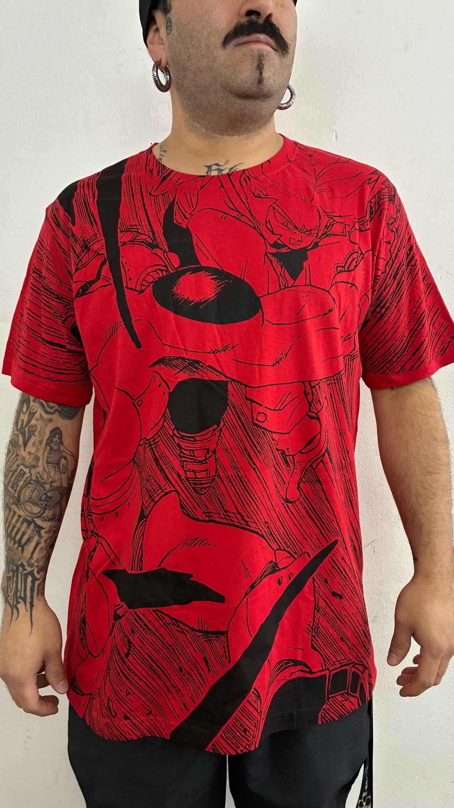 DRAGON BALL Z / A NEW HOPE : TRUNKS  FULL PRINT HAND MADE polera ROJA