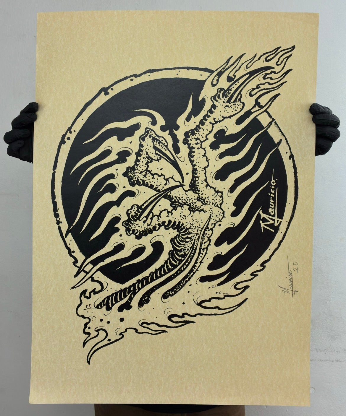 龍の爪 (Ryū no Tsume) serigrafia colab by MAURICIO TEODORO ( brasil )