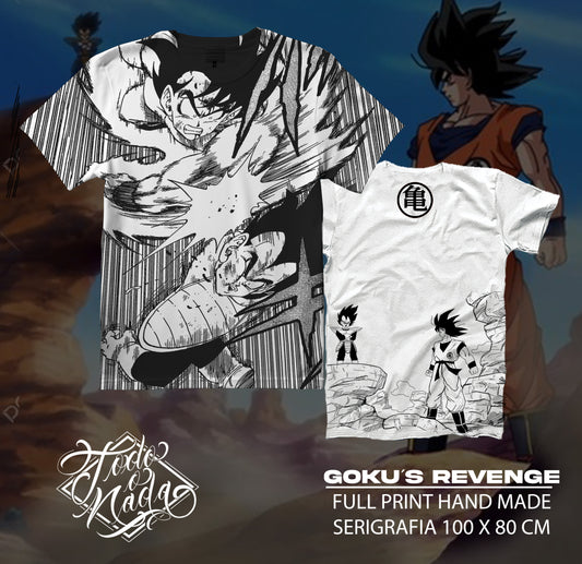 GOKU´S REVENGE (POLERA BLANCA )/ DRAGON BALL Z FULL PRINT