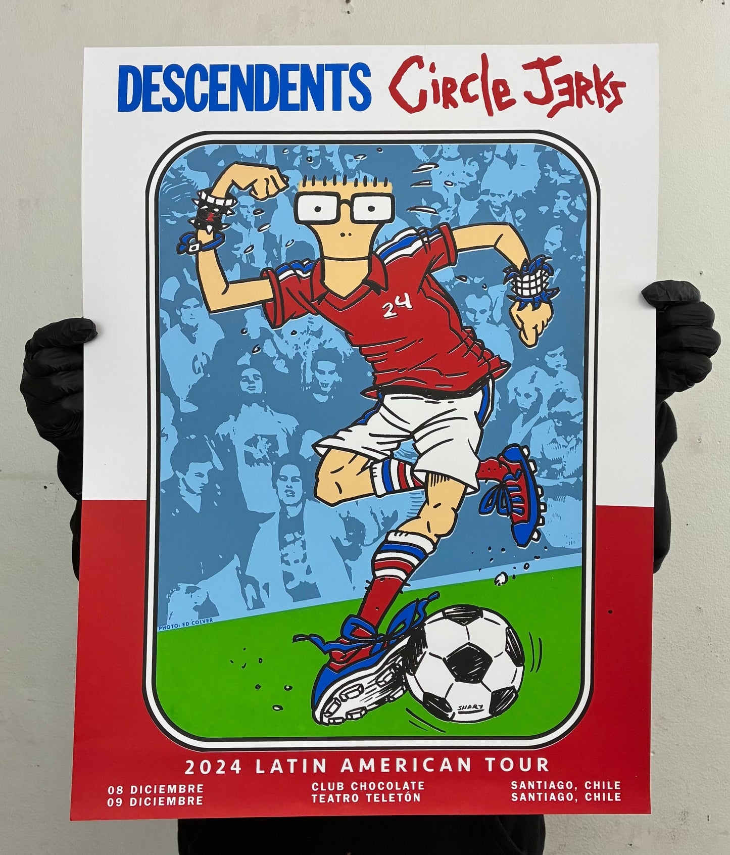 DESCENDENTS / CIRCLE JERKS poster serigrafia gira chile 2024 COPIAS UNICAS TALLER