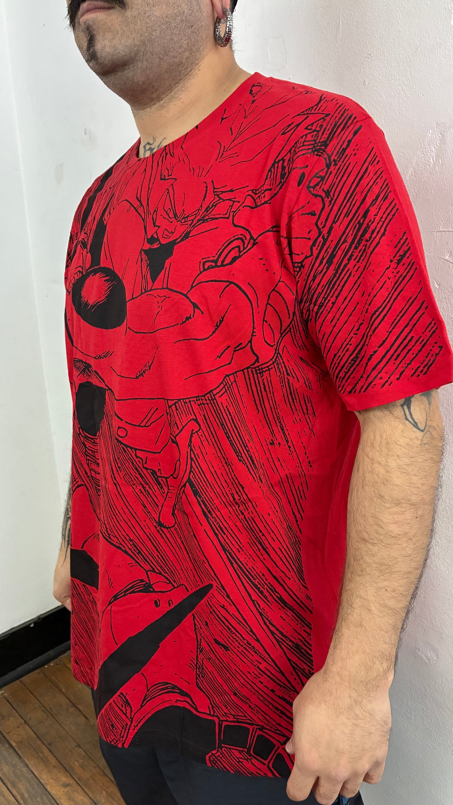 DRAGON BALL Z / A NEW HOPE : TRUNKS  FULL PRINT HAND MADE polera ROJA