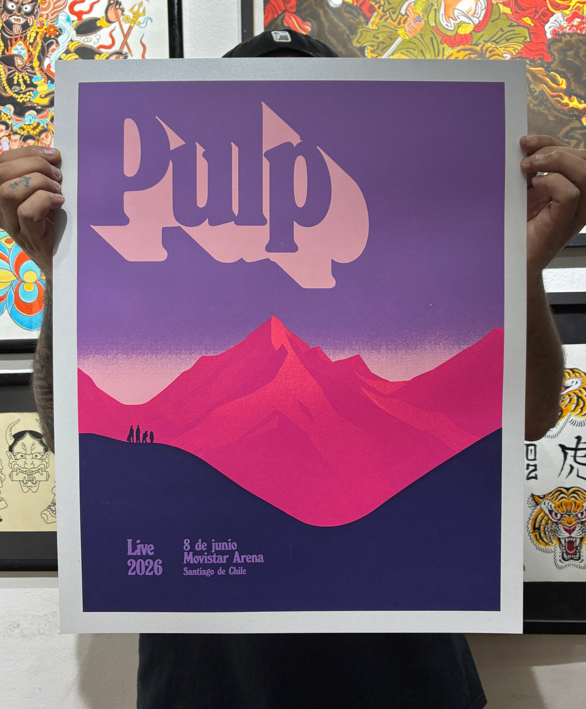 PULP (COPIA UNICA ) / latam tour poster / art by jofre con jota MAGENTA