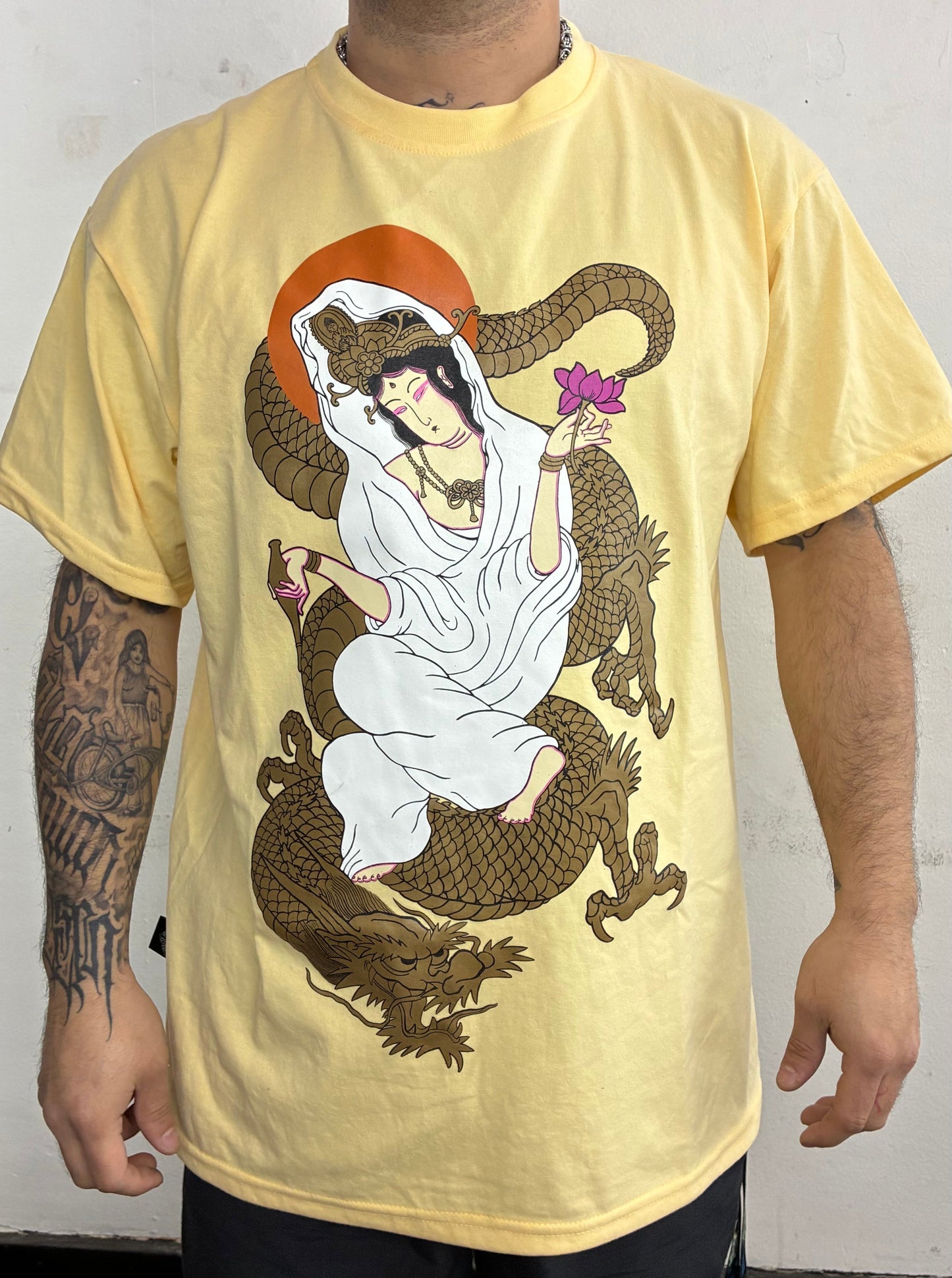 KANNON re print POLERA COLOR AMARILLO CREMA alto gramaje