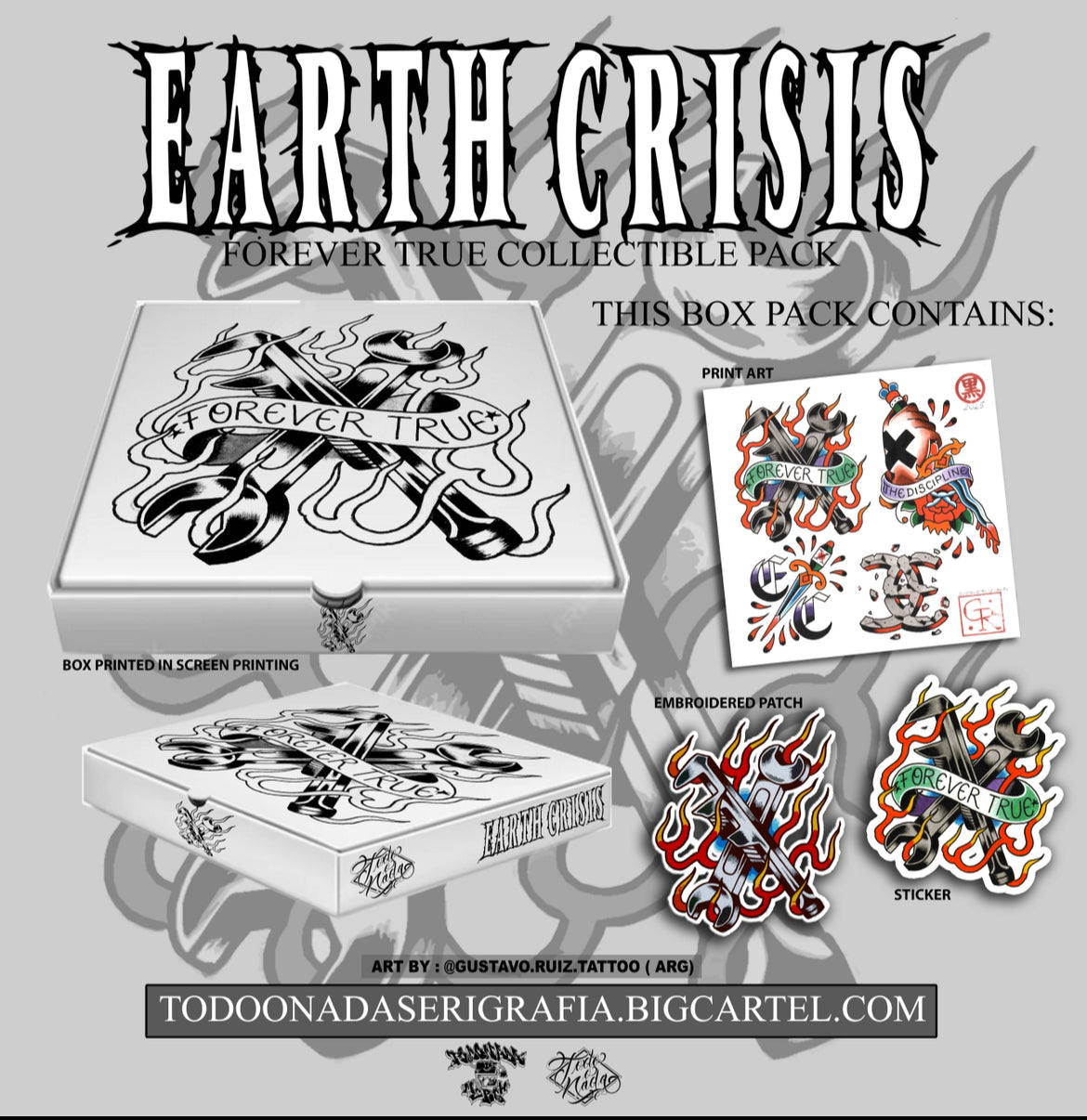 EARTH CRISIS / FOREVER TRUE PACK NEGRA MANGA LARGA