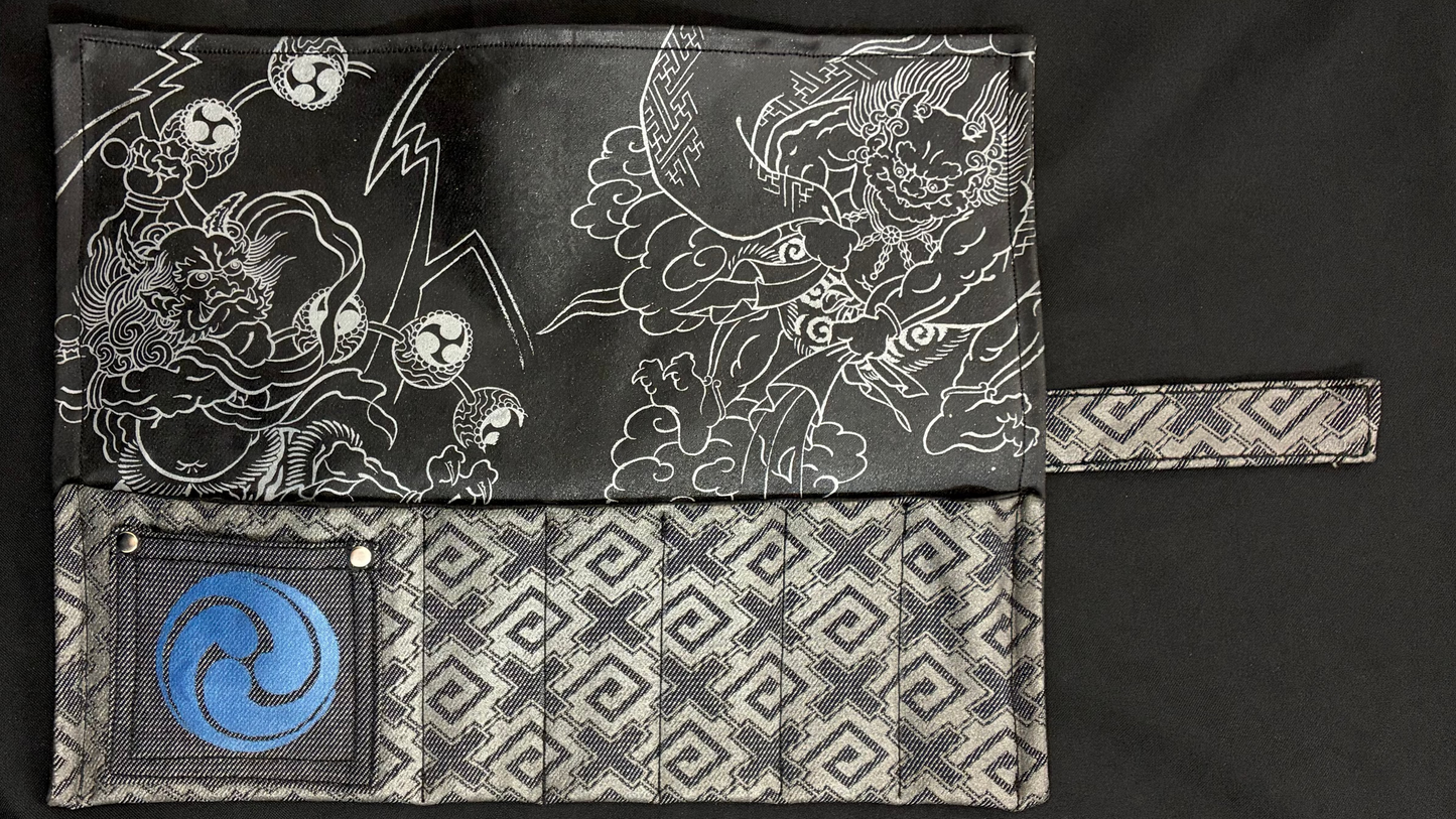 RAIJIN & FUJIN estuche colab by TRISHULA BCN X CON AMOR confeccion & serigrafia