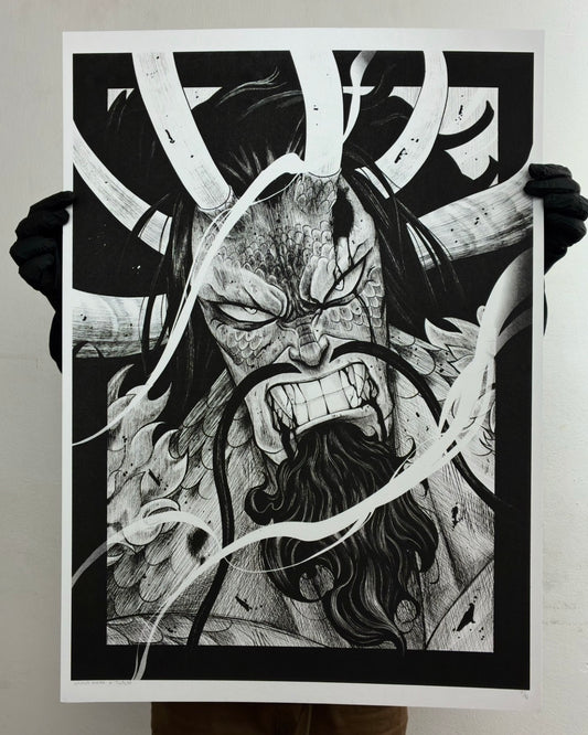 KAIDO serigrafia COLAB gustavo ferrer / papel perlado