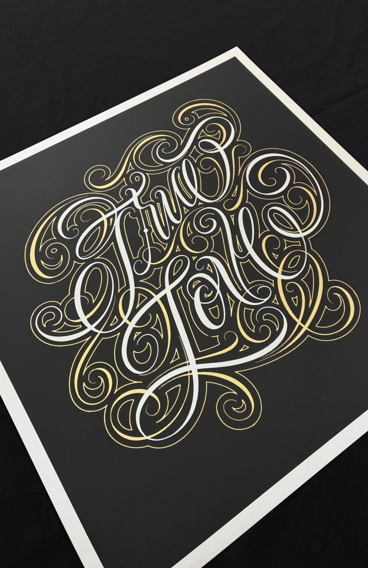 TRUE LOVE serigrafia colab by RAMALETTERING ( arg)