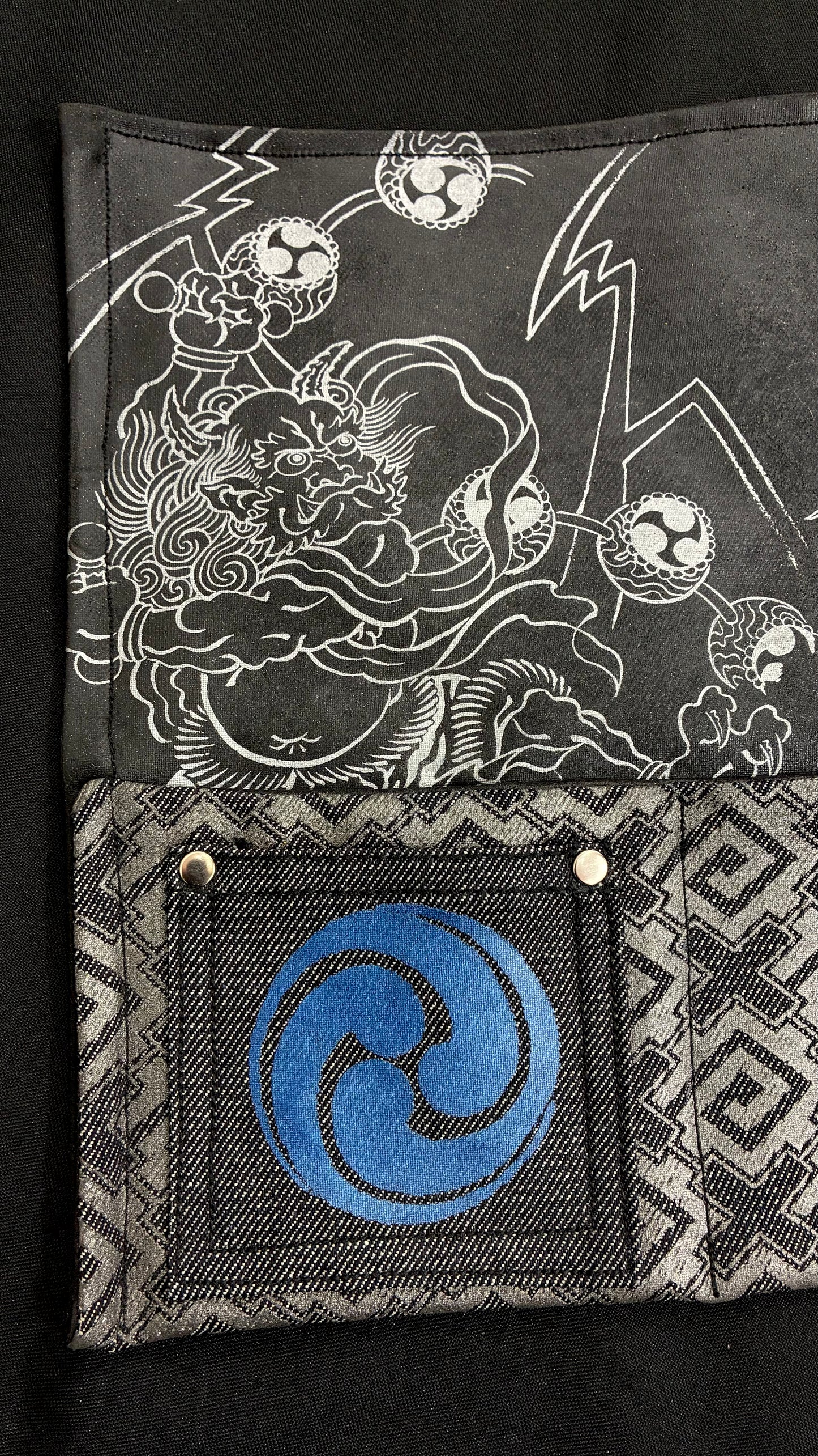 RAIJIN & FUJIN estuche colab by TRISHULA BCN X CON AMOR confeccion & serigrafia