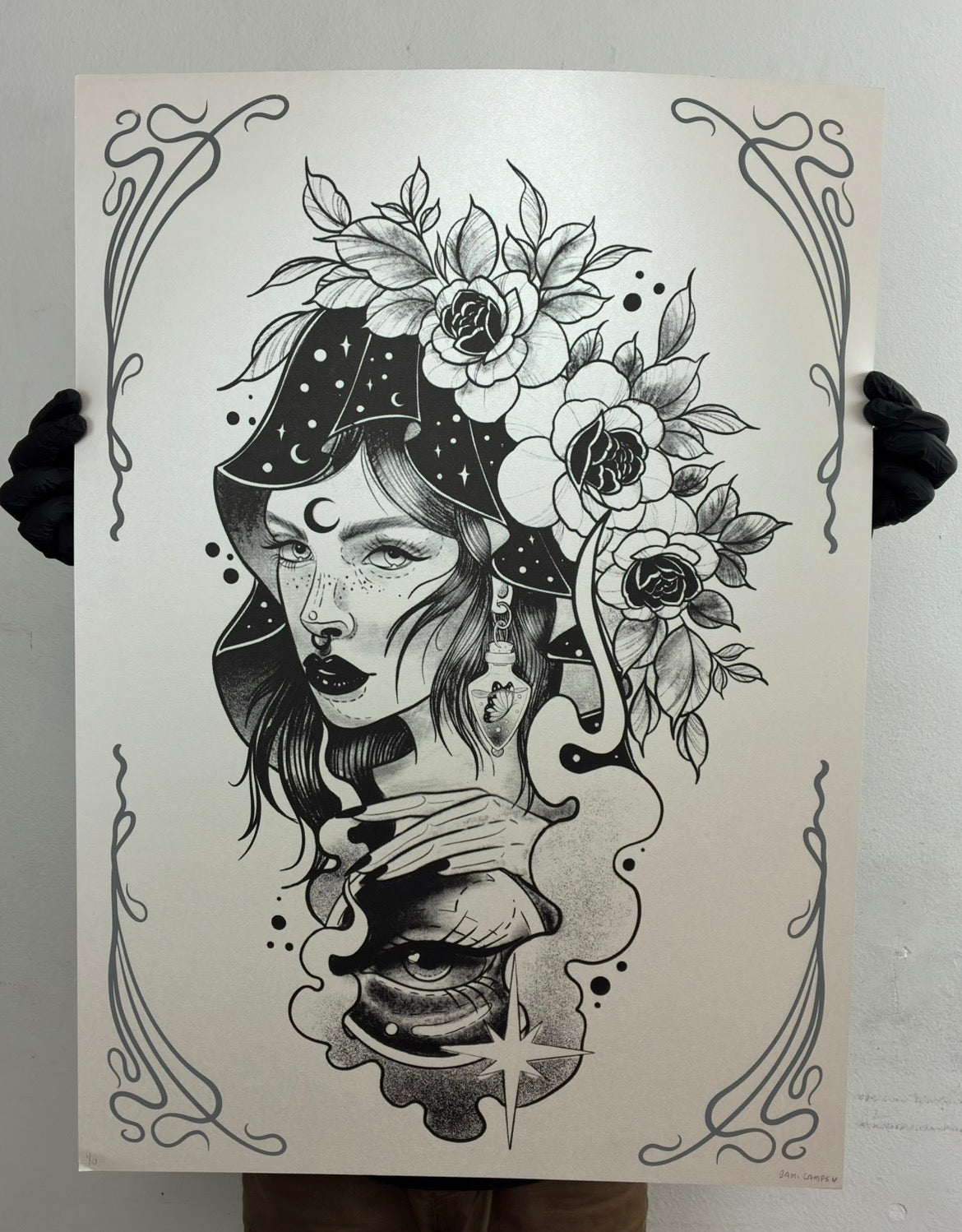 LA MIRADA  Serigrafia colab by Cami Camps