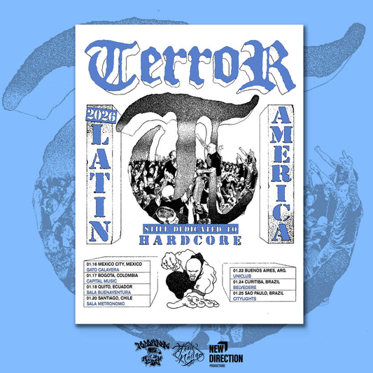 TERROR screenprint poster LATÍN AMERICAN TOUR