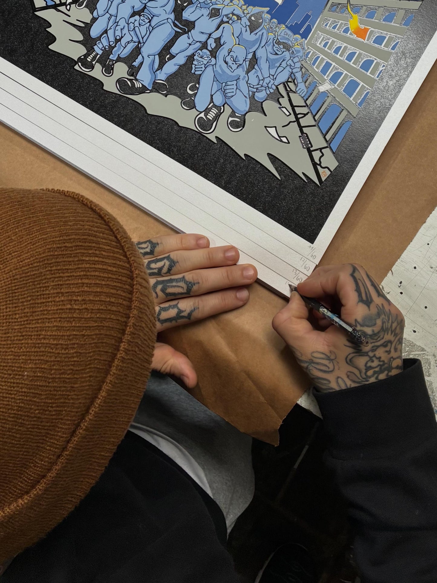 MADBALL poster oficial, colab by MAYOR MAYO ( canada) serigrafia 10 tintas