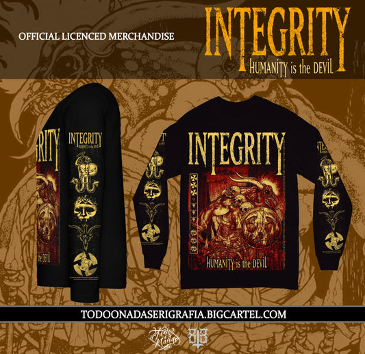 INTEGRITY/ HUMANITY IS THE DEVIL MERCH OFICIAL / 813 art work MANGA LARGA A/R