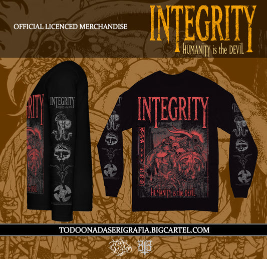 INTEGRITY/ HUMANITY IS THE DEVIL MERCH OFICIAL / 813 art work MANGA LARGA R/G