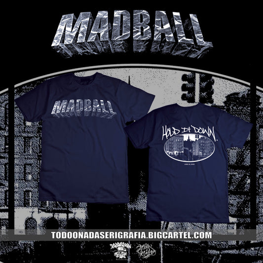 MADBALL HOLD IT DOWN  polera / t shirt  azul marino