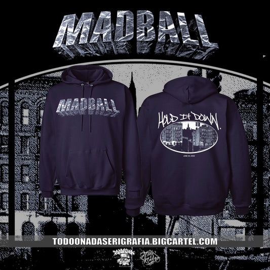 MADBALL HOLD IT DOWN hoodie / poleron azul marino