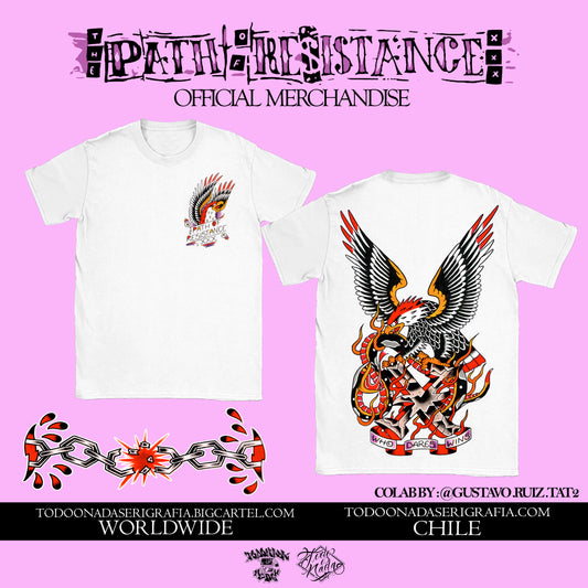 PATH OF RESISTANCE art by gustavo ruiz / T SHIRT WHITE limited