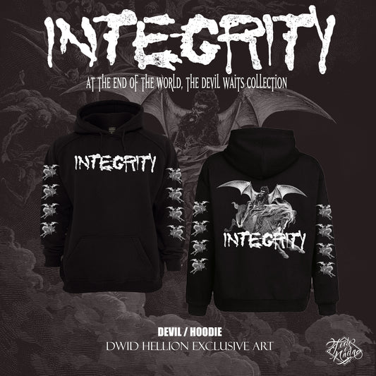 INTEGRITY “ Devil “ dwid hellion art t HOODIE/ POLERON