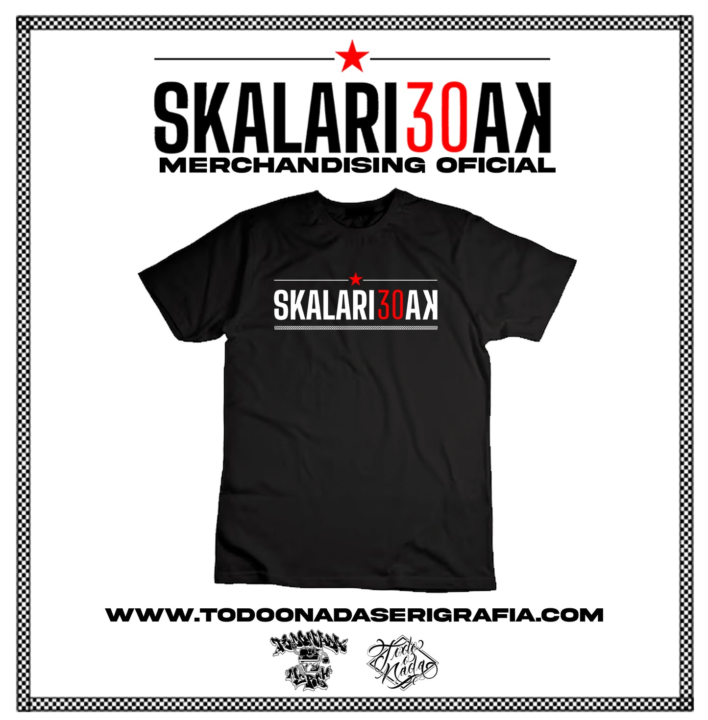 SKALARI30AK / 30 Años de calle POLERA NEGRA