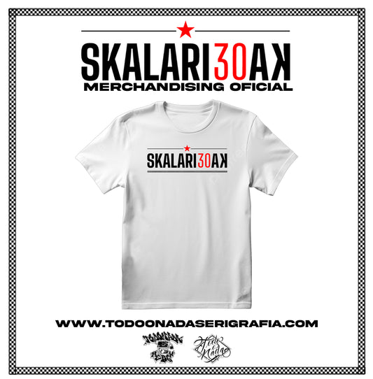 SKALARI30AK / 30 años de calle POLERA BLANCA