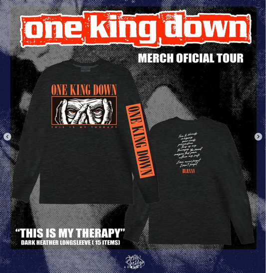 ONE KING DOWN / THIS IS MY THERAPY manga larga gris carbon