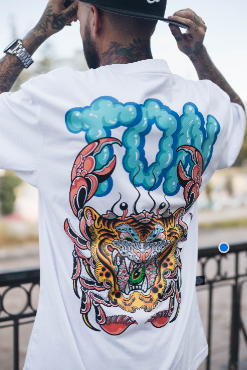TIGREJO colab by EGG PURE LOVE ( colombia ) polera serigrafia 13 tintas