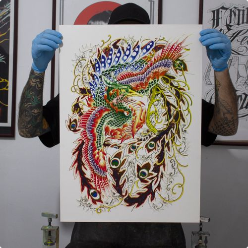 HO-O, LA LEYENDA DEL FÉNIX / SERIGRAFIA 8 TINTAS