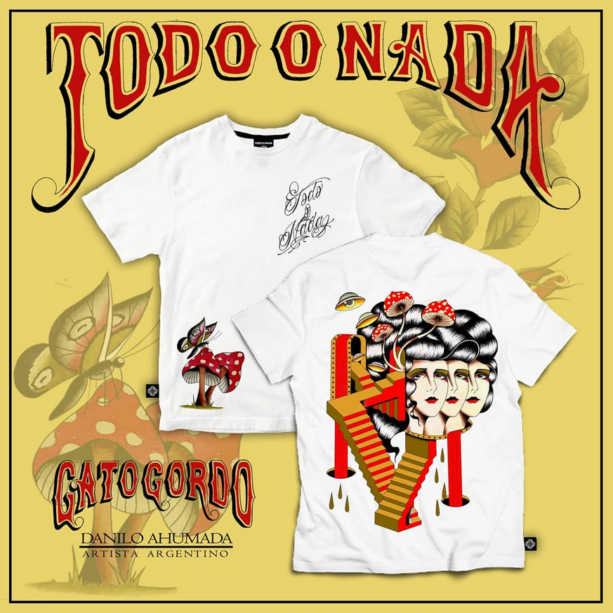 EL VIAJE colab by GATOGORDO ( arg) polera re print ed limitada